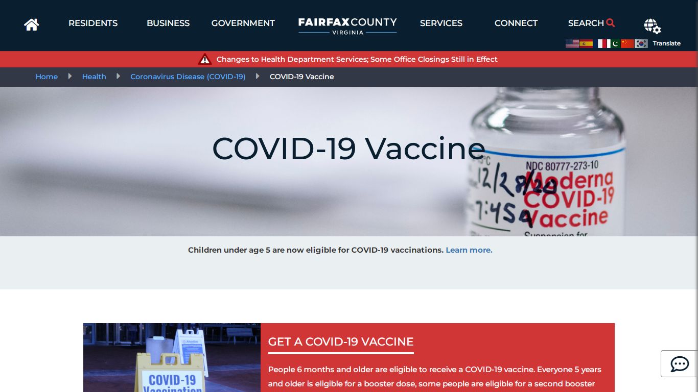 COVID-19 Vaccine | Health - Fairfax County, Virginia